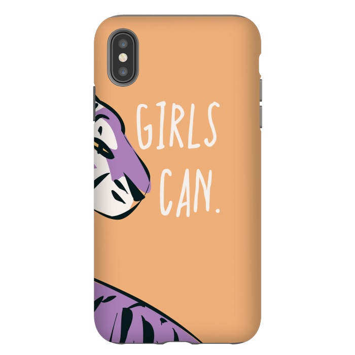 iPhone Xs Max StrongFit Girls can, peach by Jelena Obradovic