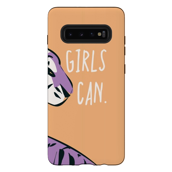 Galaxy S10 plus StrongFit Girls can, peach by Jelena Obradovic