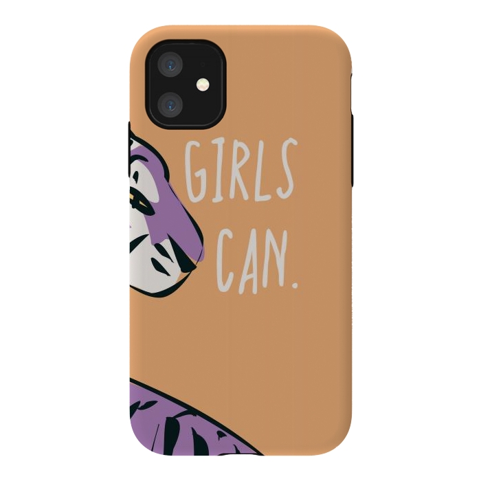 iPhone 11 StrongFit Girls can, peach by Jelena Obradovic