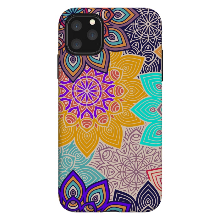 iPhone 11 Pro Max StrongFit Repeated Tropical Mandalas by ArtsCase