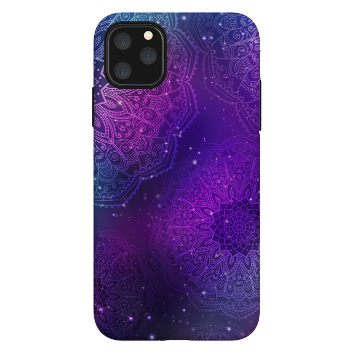 iPhone 11 Pro Max StrongFit Modern Purple Mandala Pattern    by ArtsCase