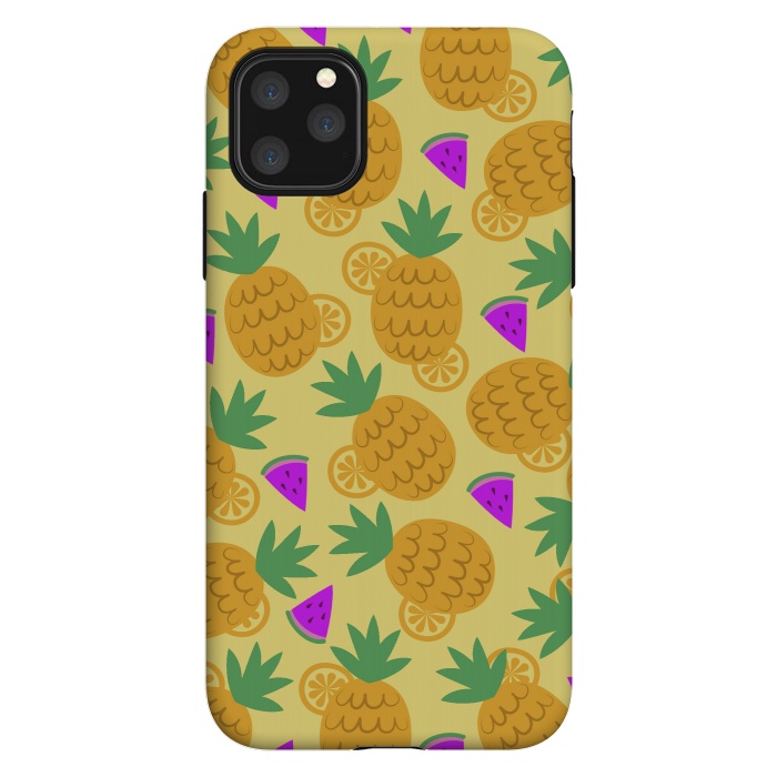 iPhone 11 Pro Max StrongFit Rain Of Watermelons And Pineapples by ArtsCase