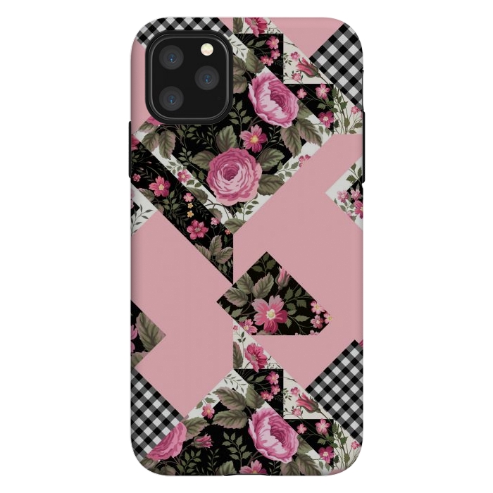 iPhone 11 Pro Max StrongFit elegant roses with pink background by ArtsCase