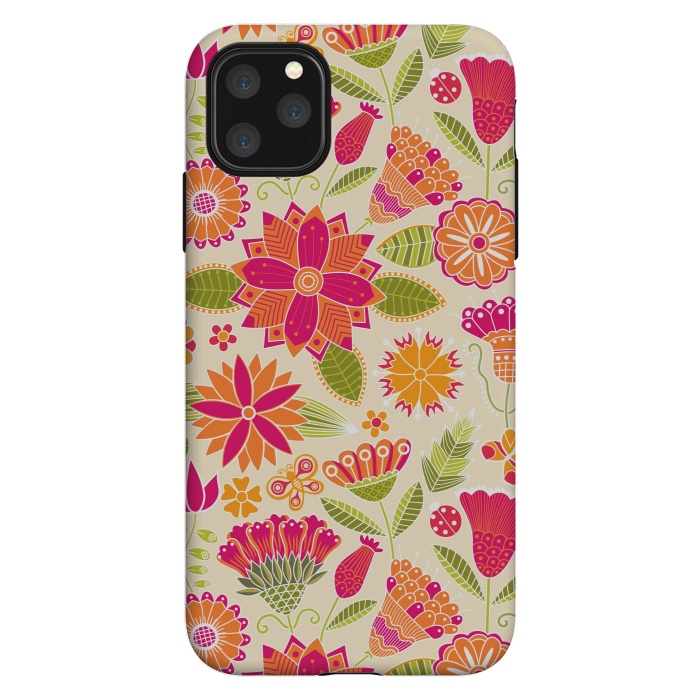 iPhone 11 Pro Max StrongFit geometric colored flowers by ArtsCase