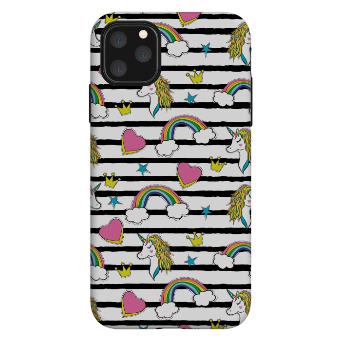 iPhone 11 Pro Max StrongFit Unicorns Rainbows and Hearts by ArtsCase