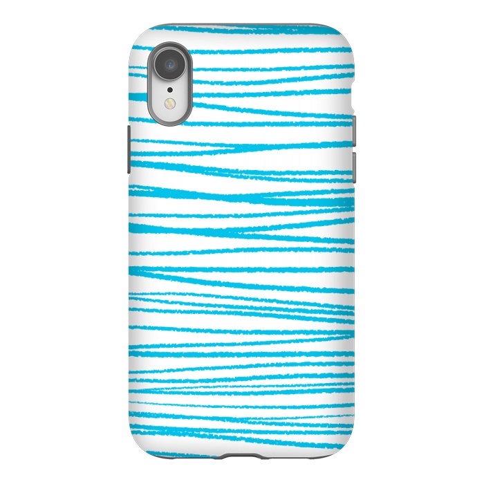 iPhone Xr StrongFit Blue Threads by Martina