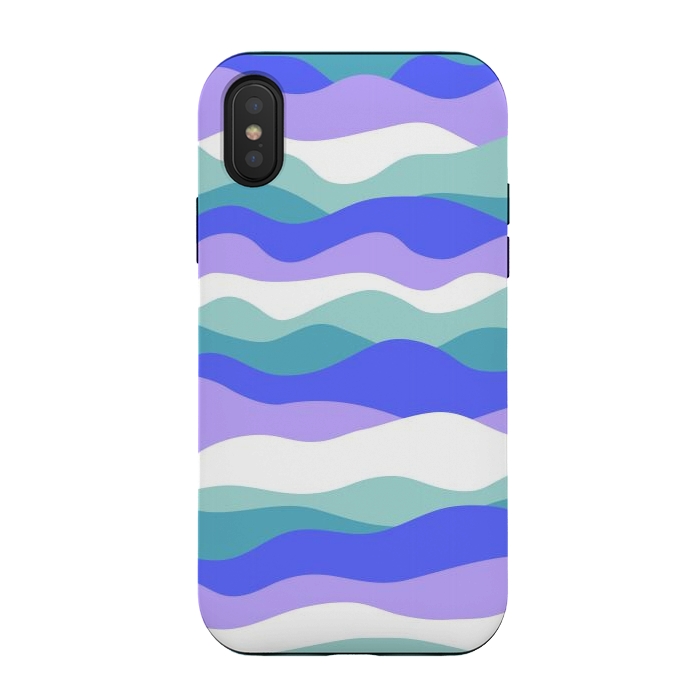 iPhone Xs / X StrongFit Blue waves by Martina