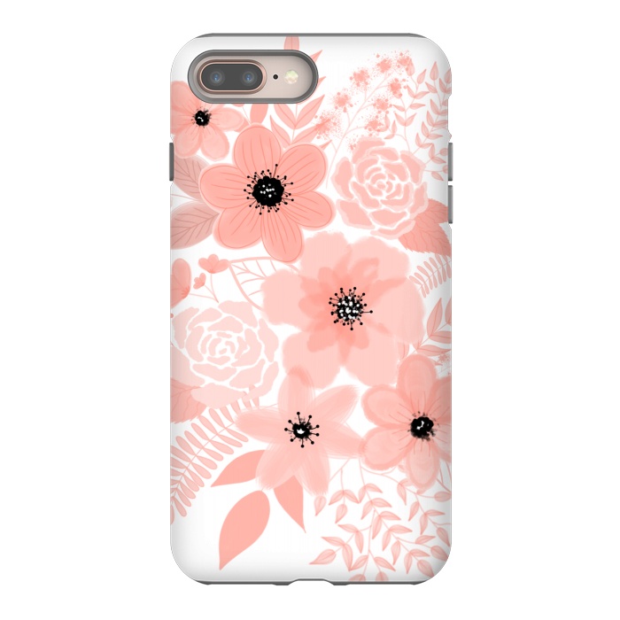 iPhone 7 plus StrongFit Peach flowers by Jms