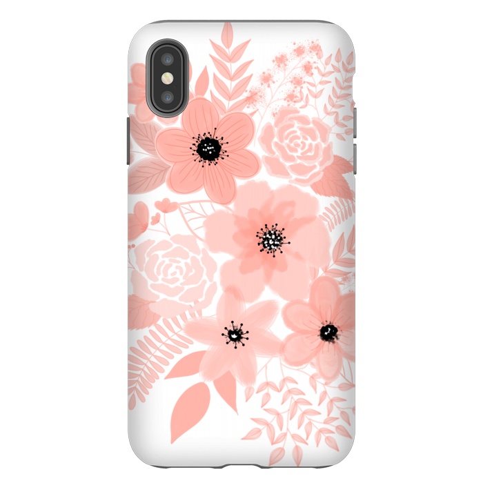 iPhone Xs Max StrongFit Peach flowers by Jms