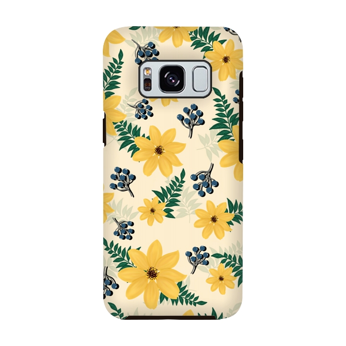 Galaxy S8 StrongFit Yellow flowers pattern by Jms
