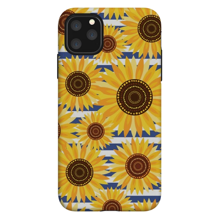 iPhone 11 Pro Max StrongFit Sunflowers by Laura Grant