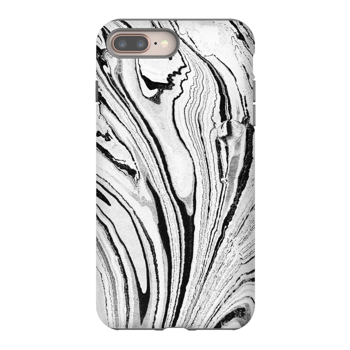 iPhone 7 plus StrongFit Minimal painted marble stripes by Oana 