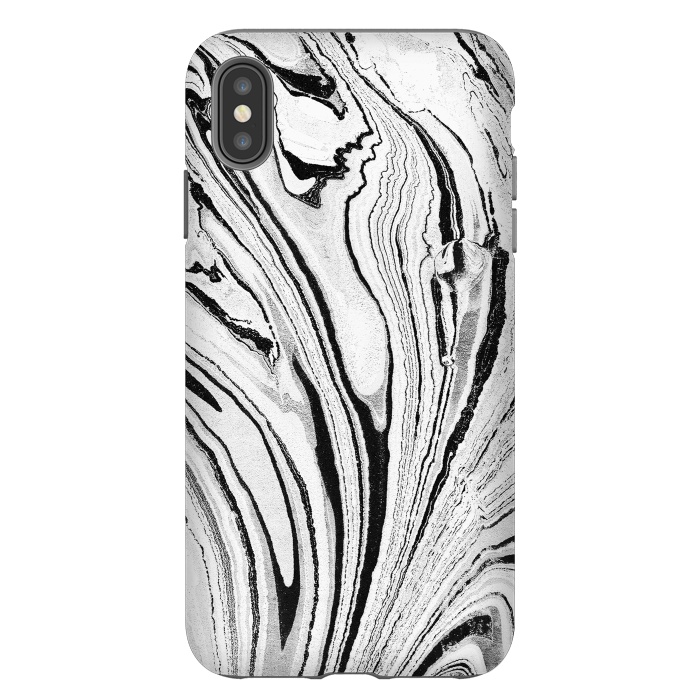 iPhone Xs Max StrongFit Minimal painted marble stripes by Oana 