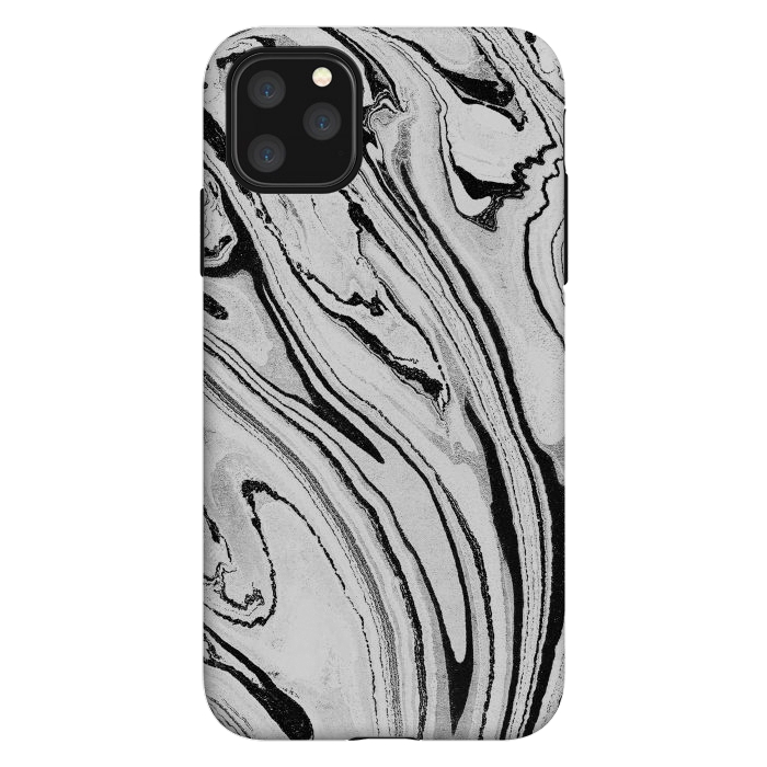 iPhone 11 Pro Max StrongFit Minimal painted marble stripes by Oana 