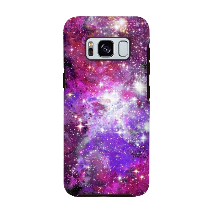Galaxy S8 StrongFit Purple violet starry galaxy by Oana 