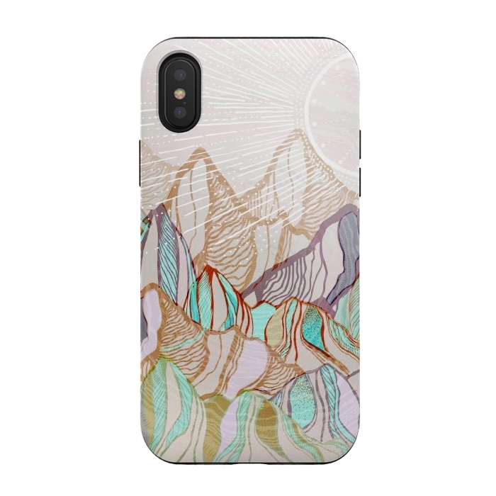 iPhone Xs / X StrongFit Mountain Tops by Rose Halsey