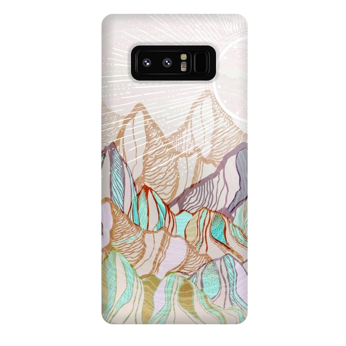 Galaxy Note 8 StrongFit Mountain Tops by Rose Halsey