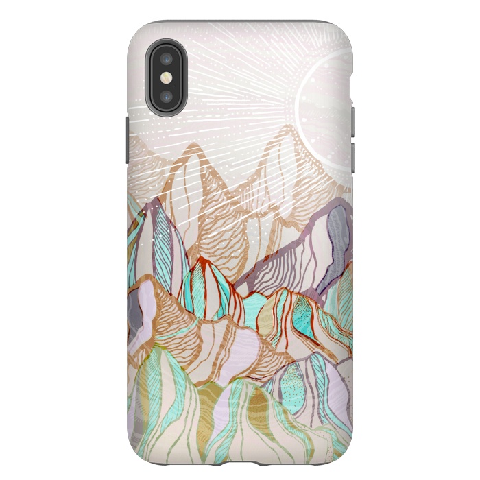 iPhone Xs Max StrongFit Mountain Tops by Rose Halsey