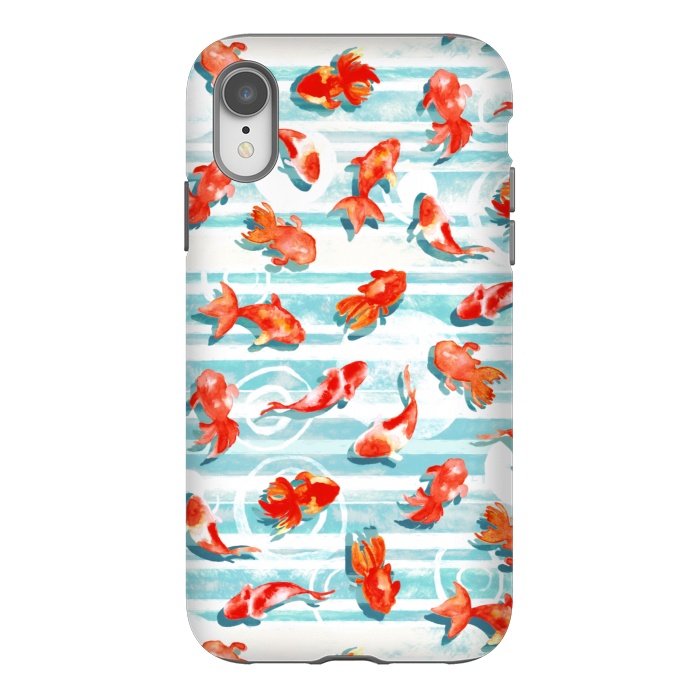 iPhone Xr StrongFit Watercolor Goldfish  by Tigatiga