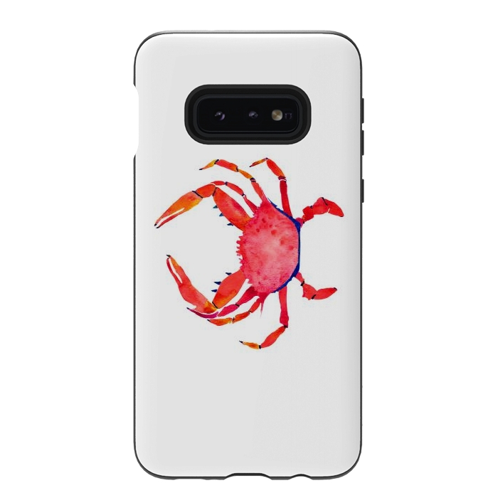 Galaxy S10e StrongFit Red Crab by Amaya Brydon