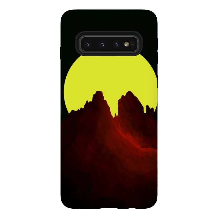 Galaxy S10 StrongFit The great yellow moon by Steve Wade (Swade)