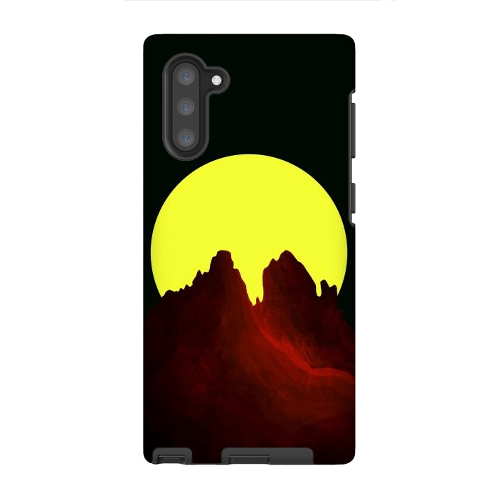 Galaxy Note 10 StrongFit The great yellow moon by Steve Wade (Swade)