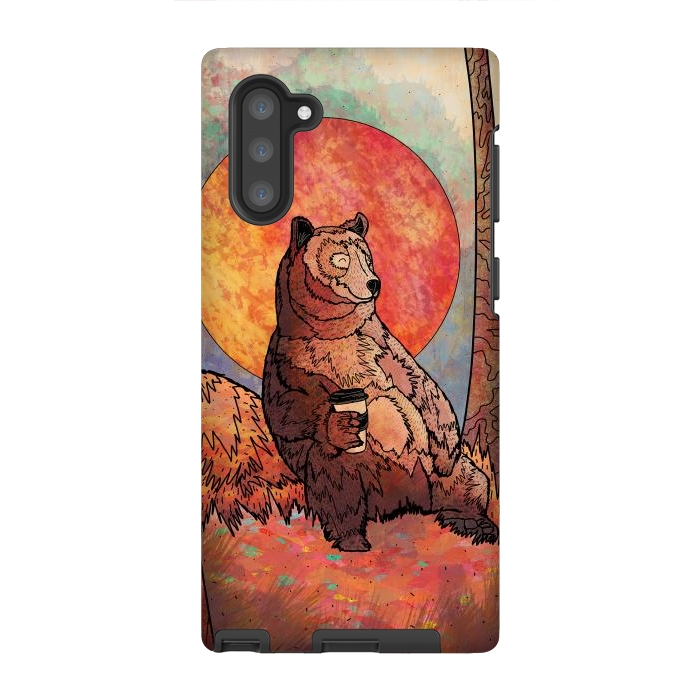 Galaxy Note 10 StrongFit The relaxing bear by Steve Wade (Swade)