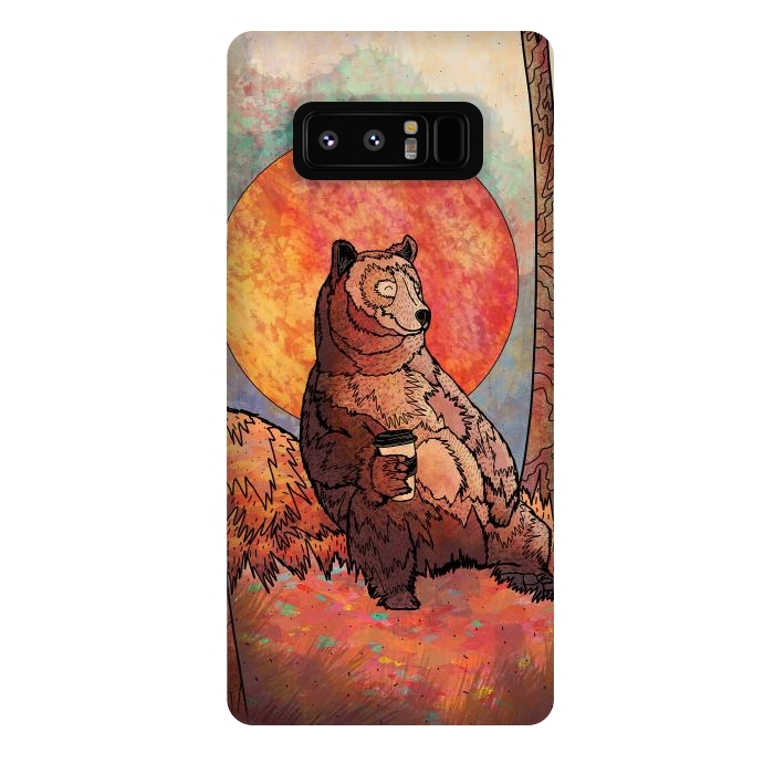 Galaxy Note 8 StrongFit The relaxing bear by Steve Wade (Swade)