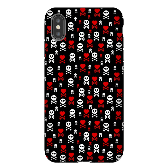 iPhone Xs Max StrongFit Skull Heart by TMSarts