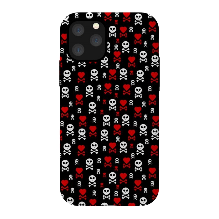 iPhone 11 Pro StrongFit Skull Heart by TMSarts