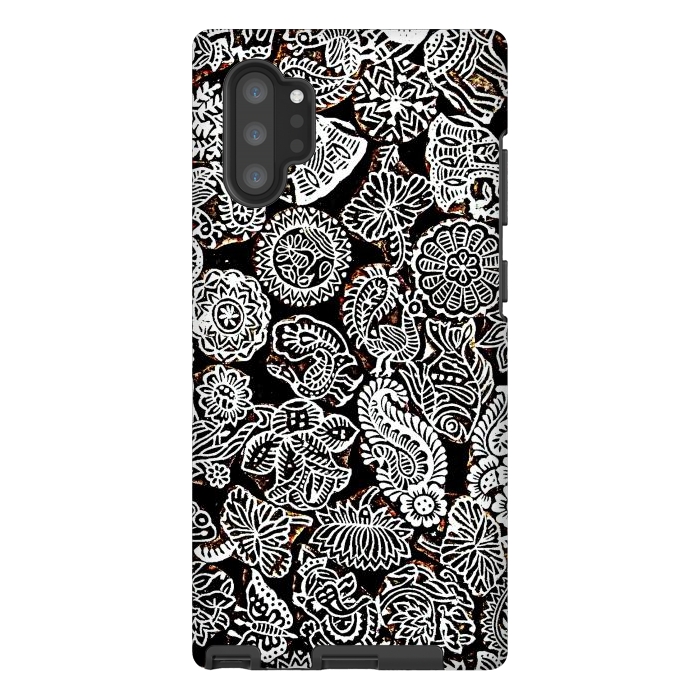 Galaxy Note 10 plus StrongFit Black and white pattern by Winston