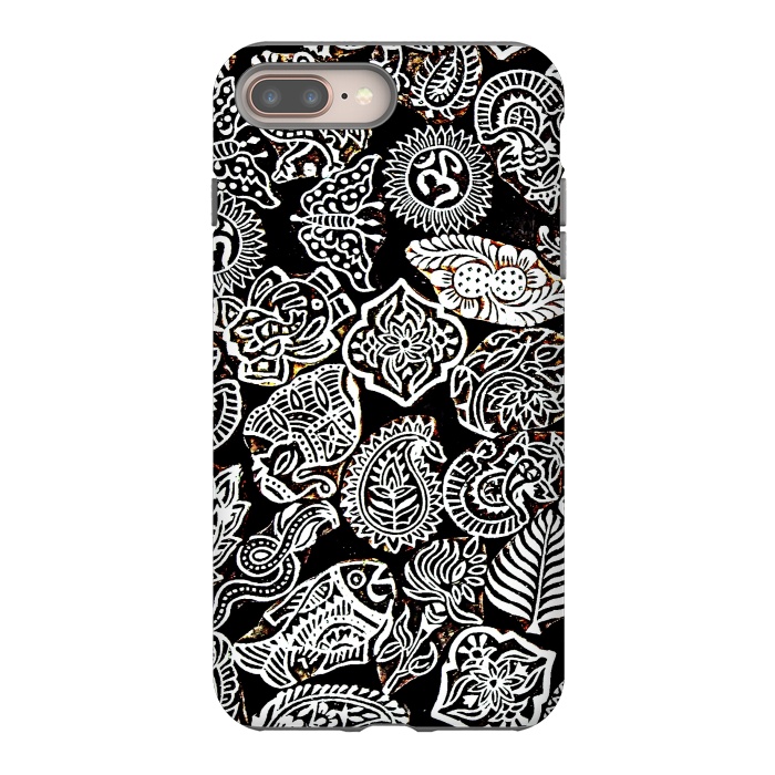 iPhone 7 plus StrongFit Black and white pattern by Winston