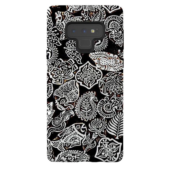 Galaxy Note 9 StrongFit Black and white pattern by Winston