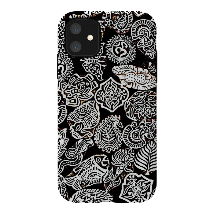 iPhone 11 StrongFit Black and white pattern by Winston