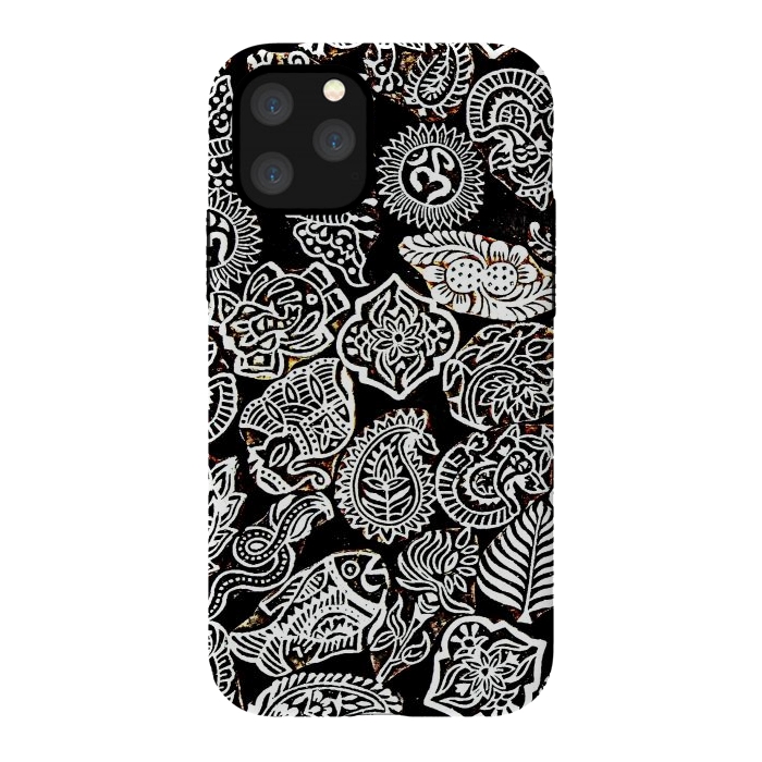iPhone 11 Pro StrongFit Black and white pattern by Winston