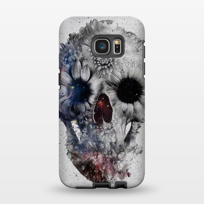 Galaxy S7 EDGE StrongFit Floral Skull 2 by Ali Gulec