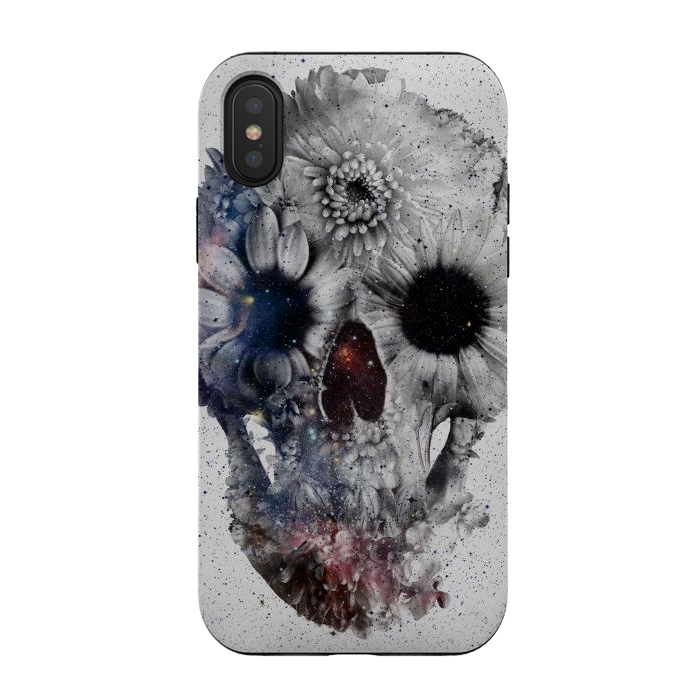 iPhone Xs / X StrongFit Floral Skull 2 by Ali Gulec
