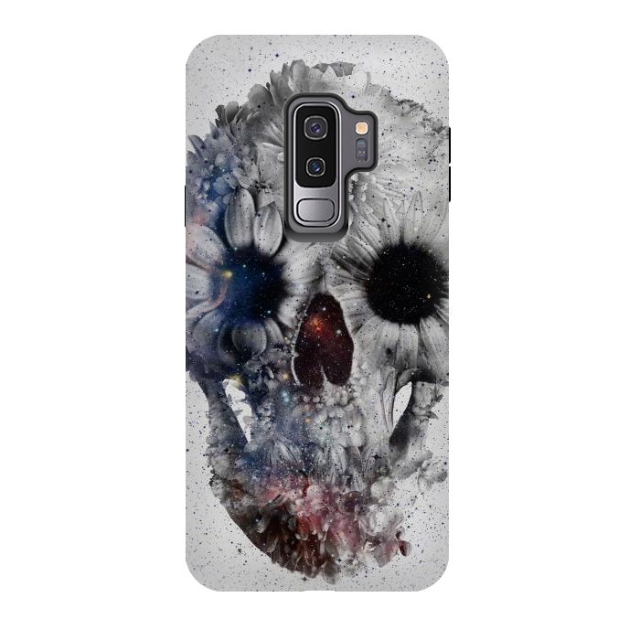 Galaxy S9 plus StrongFit Floral Skull 2 by Ali Gulec