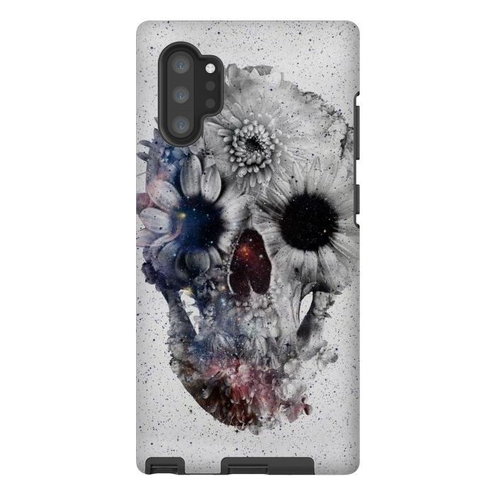 Galaxy Note 10 plus StrongFit Floral Skull 2 by Ali Gulec