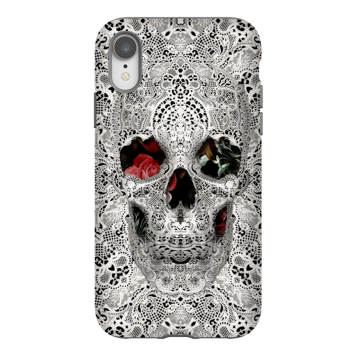 iPhone Xr StrongFit Lace Skull 2 by Ali Gulec