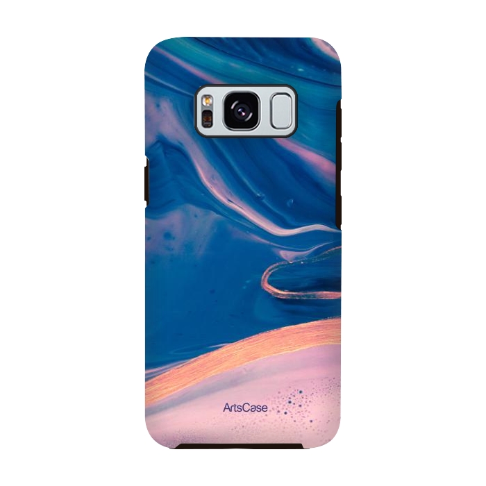 Galaxy S8 StrongFit Acrylic Paint Abstract Marbling by ArtsCase