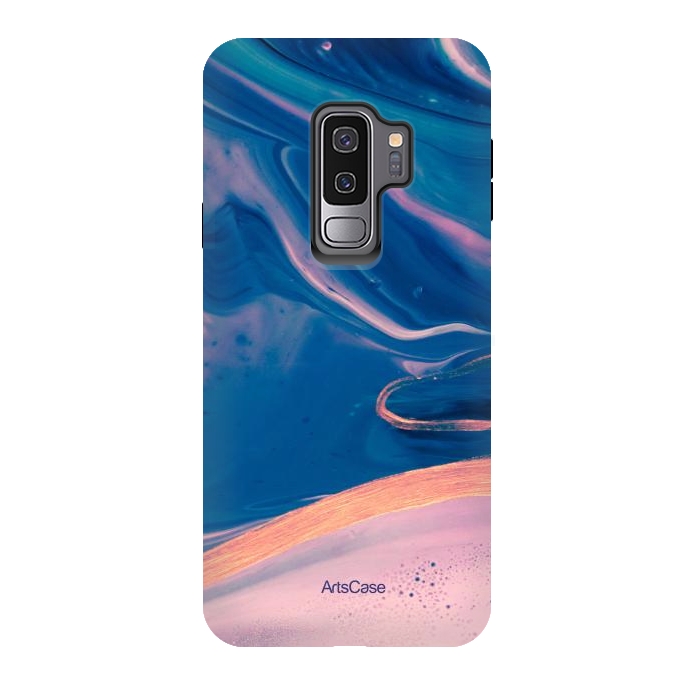 Galaxy S9 plus StrongFit Acrylic Paint Abstract Marbling by ArtsCase
