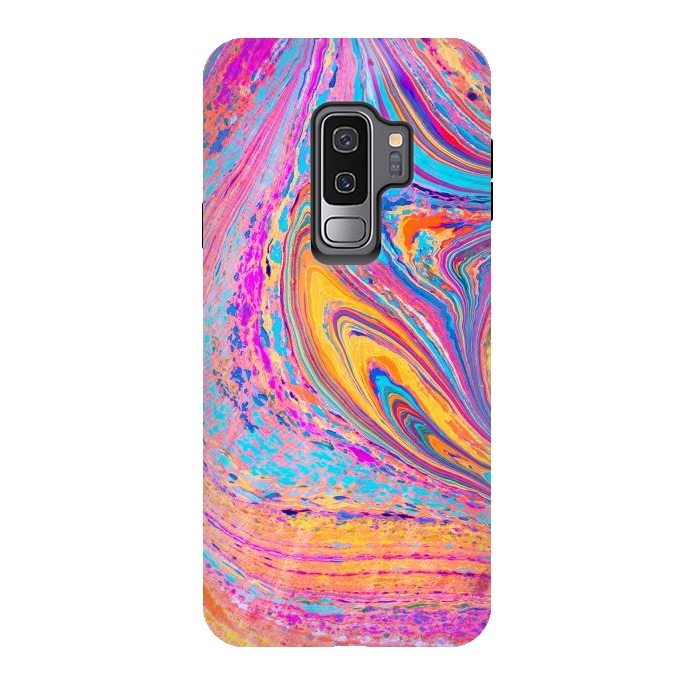 Galaxy S9 plus StrongFit Colorful Marbling Artwork by ArtsCase