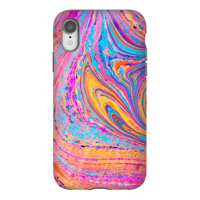iPhone Xr StrongFit Colorful Marbling Artwork by ArtsCase