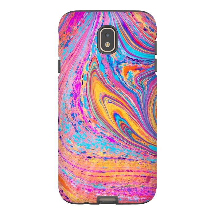 Galaxy J7 StrongFit Colorful Marbling Artwork by ArtsCase