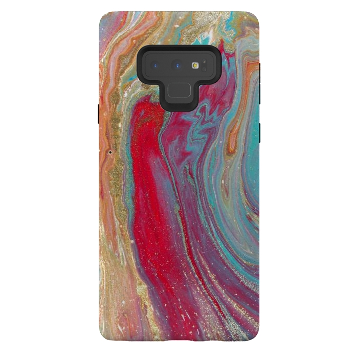 Galaxy Note 9 StrongFit Liquid Marble Design Colorful by ArtsCase