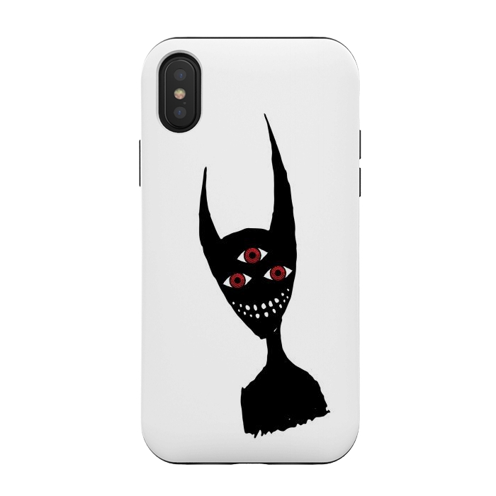 iPhone Xs / X StrongFit Dark devil by Laura Nagel