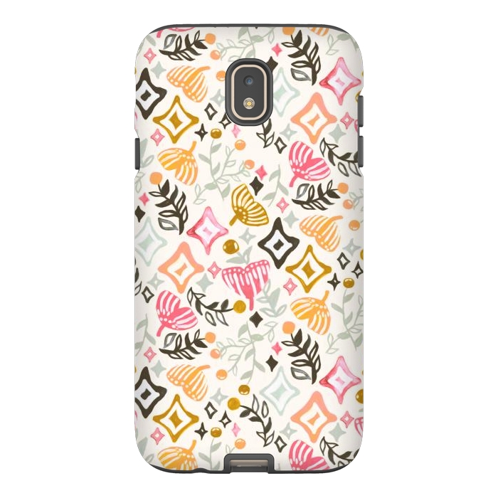 Galaxy J7 StrongFit Autumn Abstract Ginkgo & Berry Pattern  by Tigatiga