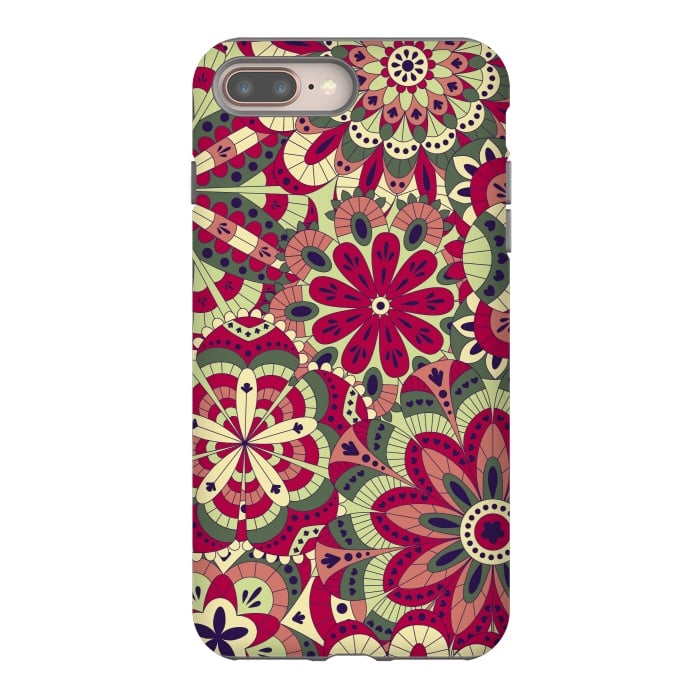 iPhone 7 plus StrongFit Floral Made with Many Mandalas by ArtsCase