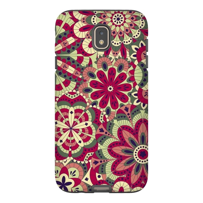 Galaxy J7 StrongFit Floral Made with Many Mandalas by ArtsCase